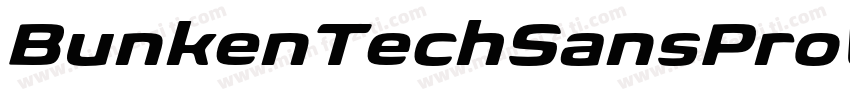 BunkenTechSansProWide BoldIt字体转换
